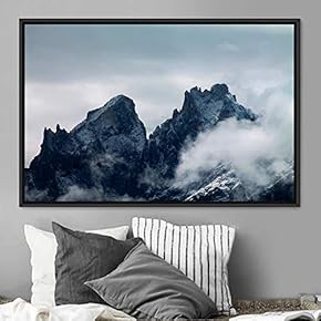 signwin Framed Canvas Wall Art Snow Mountain Cool...