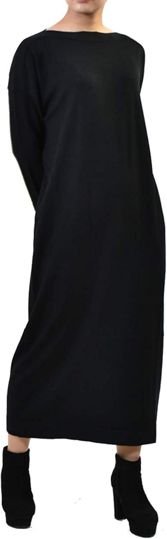 Amazon マックスマーラ ウィークエンド Maxmara Weekend 長袖ワンピース Febo 6 ブラック ワンピース チュニック 通販