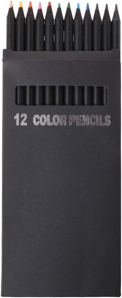 GUSENG 12 Colors Wooden Drawing Charcoal Pencils Painting Crayon Sketching Pen Non-toxic School Supplies