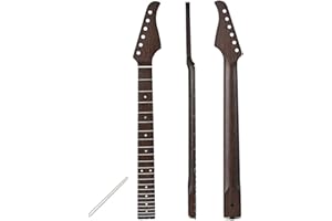 Ogdni Electric Guitar Neck, 22 Fret 25.5 inch Maple Rosewood Fingerboard Guitar Parts Replacement for Ib Style