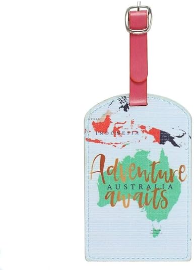 adventure awaits luggage tag