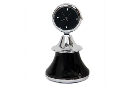 Table Clock Glossy Dancing Doll black