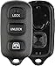 KeylessOption Key Fob Cover Case Replacement for 1999 2000 2001 2002 2003 2004 2005 2006 2007 2008 2009 Toyota Sequoia 4Runner Remote Shell, HYQ12BBX HYQ12BAN HYQ1512Y, No Programming Necessary