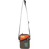 Topo Designs Mini Shoulder Bag (Woodland/Terracotta) | Over Shoulder Sling Crossbody Bag for Daily Carry Essentials, Fanny Pack Carry Option, Bike Light Attachment Loop