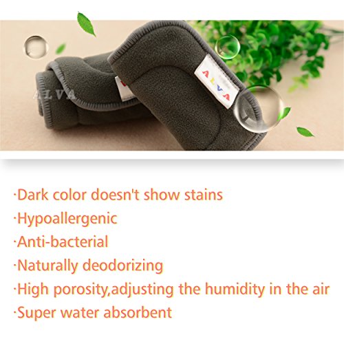 3 ALVABABY+Charcoal+Inserts+Bamboo+Charcoal+Viscose+Staple+Fiber+Reusable