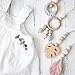 Let's Make 4pcs Baby Gym Toys Wood Baby Teether Pendant Rattles Baby Activity Gym Hanging Toy