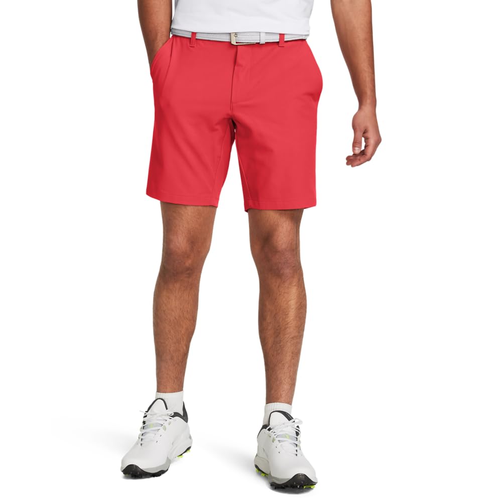 Under Armour Men’s Drive Tapered Shorts, (814) Red Solstice / / Halo Gray, 28
