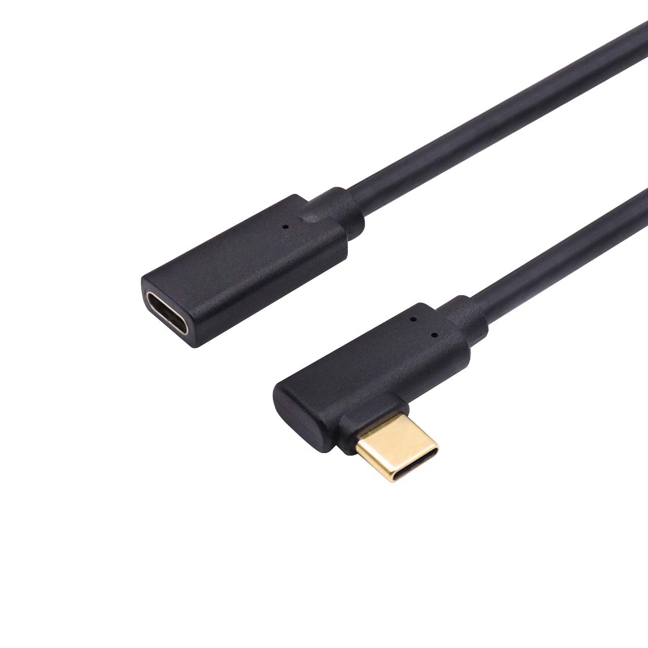 QiCheng&LYS USB-C 3.1 USB C Extension,USB a Extension Lead Pass Video Data Audio for USB Type-C Data Sync Cable (Elbow 1m)