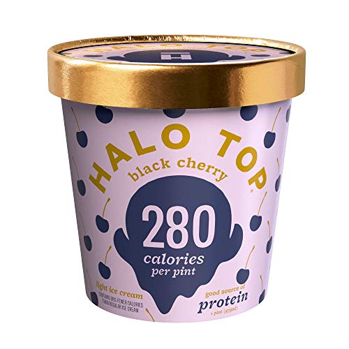 Halo Top Black Cherry Ice Cream,, 16 Ounce (Pack of 8)