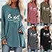 Moilant Women Plus Size Loose T Shirt Long Sleeve Casual Tops Blouse Tunics Graythumb 4