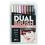 Tombow Dual Brush Pen Art Markers, Portrait, 10-Pack