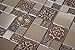 Copper Color Stainless Steel Metal Mosaic Tile for Kitchen Backsplash Wall (3