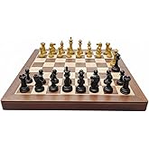 18 Inch Folding Large Chess Set with High Polymer Weighted Standard Chess Pieces for Family Vintage Board Games Chess Set for Adults and Kids Chess Enthusiasts