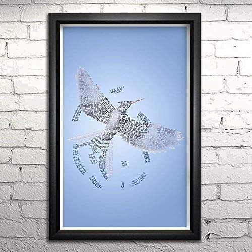 Amazon Mockingjay Word Art Print 11x17 Framed Typography Art
