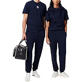 Lacoste Men's Soft Branding Tapered Leg Sweatpants, Navy Blue, Large