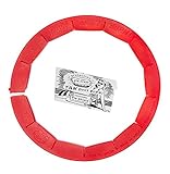 Talisman Designs 1507 Adjustable Pie Crust Shield, BPA-free and Food Safe Silicone, Fits Rimmed Dish 8.5" - 11.5", Red