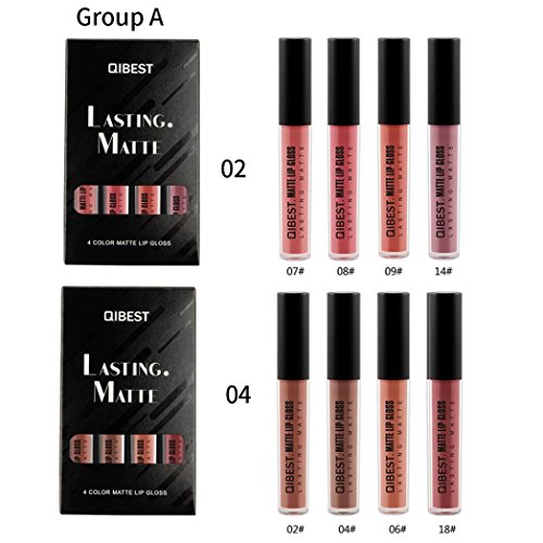 Click Here to See More Images Orangeskycn Matte Liquid Lipstick,8pcs/set Waterproof Lipstick Lip Gloss Kit Cosmetic, Fighter Nude Matte Lipstick (A)