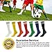 Knee High Cushioned Soccer Socks Teens Youth Football Sock Running socks 6 Pairs Black White Blue transla wonder