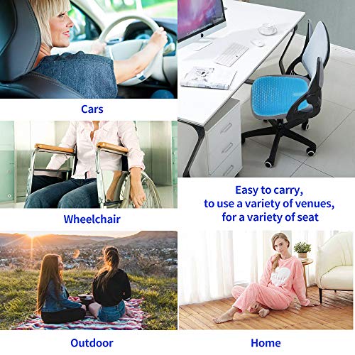 Gel Seat Cushion,DoubleLayer Thick Egg Gel Seat Cushion with NonSlip