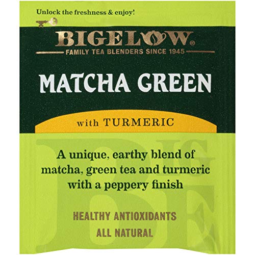 Bigelow Tea Matcha Green Tea with Turmeric 18Count (Pack of 6