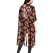 GBSELL Women's Hippie Boho Print Shawl Kimono Cardigan Cover up Blouse (M, Brown)