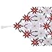 Sattiyrch Christmas Embroidered Table Runner, Luxury Poinsettia and Holly Table Runner for Xmas Decorations,15x69 Inch (White)