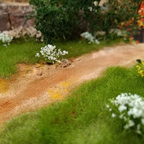 Hellery Miniatur Wiesen Blumen Büschel Selbstklebende Statische Gras Büschel Und Streifen Set - Gelb – Bild 5