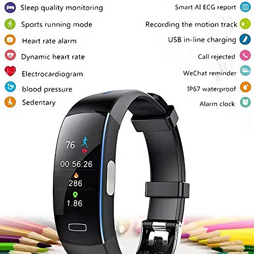 Fitness Tracker Heart Rate Monitor Old Women Men Electrocardiogram Counter Smart Band Sleep Pedometer Wristband Activity Watch