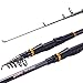 Sougayilang Spinning Telescopic Fishing Rod Graphite Carbon Fiber Travel Portable Super Hard Fishing Pole for Boat Saltwater and Freshwater Fish Fishing Rods Poles
