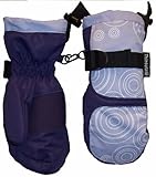 N'Ice Caps Girls Thinsulate and Waterproof Circle Scroll Print Snow Mittens
