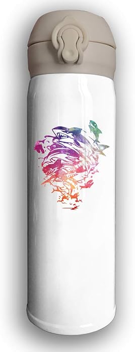 Thermoses Stainless Steel Coffee Mug Shark Tornado Water Coffee Cup for Home Office School Works Car Great for Hot and Cold Drink Free Flip Cap Double Wall - Pink