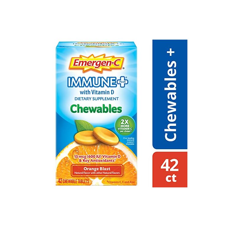EmergenC Immune+ Chewables 1000mg Vitamin C with Vitamin D Tablet