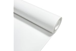 MerryMade White Heat Transfer Vinyl HTV Roll Matte PU 12" x 20 ft. | Easy to Cut, Weed & Transfer, White Iron On Vinyl for Cricut, Silhouette Cameo & Other Craft Cutter Cutting Machine