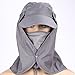 Fafada UV 50 Protection Removable Multifunctional Sun Shield Flap Hat Cap Mask for Farming Grey