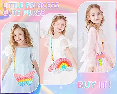 Aucma Pack Purse for Girls Toys Wallet Animal Unicorn Crossbody