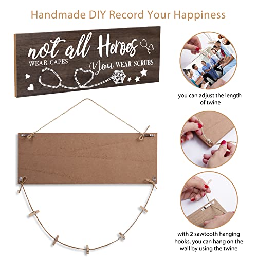 Tuobsm Nurse Gifts for Nurses, Doctor Gifts for Doctors - Picture Hanging Board Decor - Nurse Practitioner Gifts for Nurse Graduation Funny Christmas Nurse Gifts for Nurses and Doctors