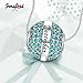 SOUFEEL December Birthstone Charm Blue Swarovski Crystal 925 Sterling Silver Charms for European Bracelet Gift for Women Men, Boys, Girls, Kids on Birthday, Anniversary, Christmas, Valentine's Day