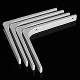 Sayayo Shelf Bracket Corner Brace 150mm x 125mm White 8Pcs EJR150W-8P view 4
