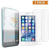 iPhone 7 Plus Screen Protector, Enther 2 PACK [Retina Sense] Tempered Glass Premium High Definition Shockproof Clear Screen Protector 0.3mm Thickness 2.5D Curved Edge for iPhone 7 Plus