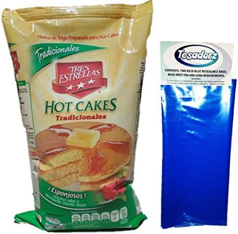 Tres Estrellas Hot Cake Mix 31.75 Ounces with Tesadorz Resealable Bags