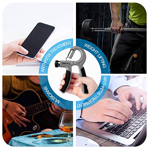 HotLife Hand Strengthen Grip Adjustable Resistance 11LBS/5KGS - 132Lbs/60KGS - Hand Gripper Exerciser, Finger Strength, Hand strengthening Equipment and Wrist Strengthener