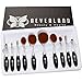 Neverland Beauty 10pcs Make-up Brushes Set Silver & Black Elite Oval Toothbrush Shape Powder Foundation Contour with Case Box