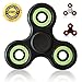 D-Stress Tri Spinner Hand Fidget Toy With si3n4 Hybrid Ceramic Bearing for 1-3 Minute Spins, Office, School, Desk, (Black/Green)