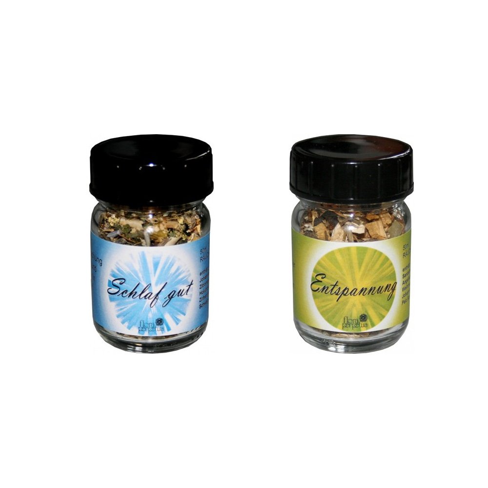 flora perpetua Thomas Kinkele e.K. Wish-Incense Mix, Incense Mix, Set of 2: SLEEP WELL and RELAX, in 50 ml Glasses