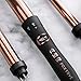 FoxyBae Rose Gold 3-in-1 Curling Wand - Ionic Professional Curling Iron with Negative Ion & Temperature Control