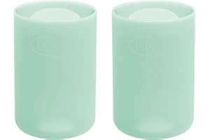 Dr. Brown's Options+ Narrow Glass Bottle Sleeves, 100% Silicone, Mint, BPA-Free, 4 oz, 2-Pack