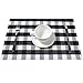 DOLOPL Placemats Buffalo Check Black and White Placemats Farmhouse Buffalo Plaid Place Mat Set of 6 Easy to Clean Wipeable Placemats for Dining Kitchen Table Spring Summer Decorations