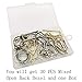 iloveDIYbeads 30PCS Bezel Charms Pendants - Open Back & Hollow Mold Assorted Geometric & Pressed Flower Frame Pendants for DIY Crafts