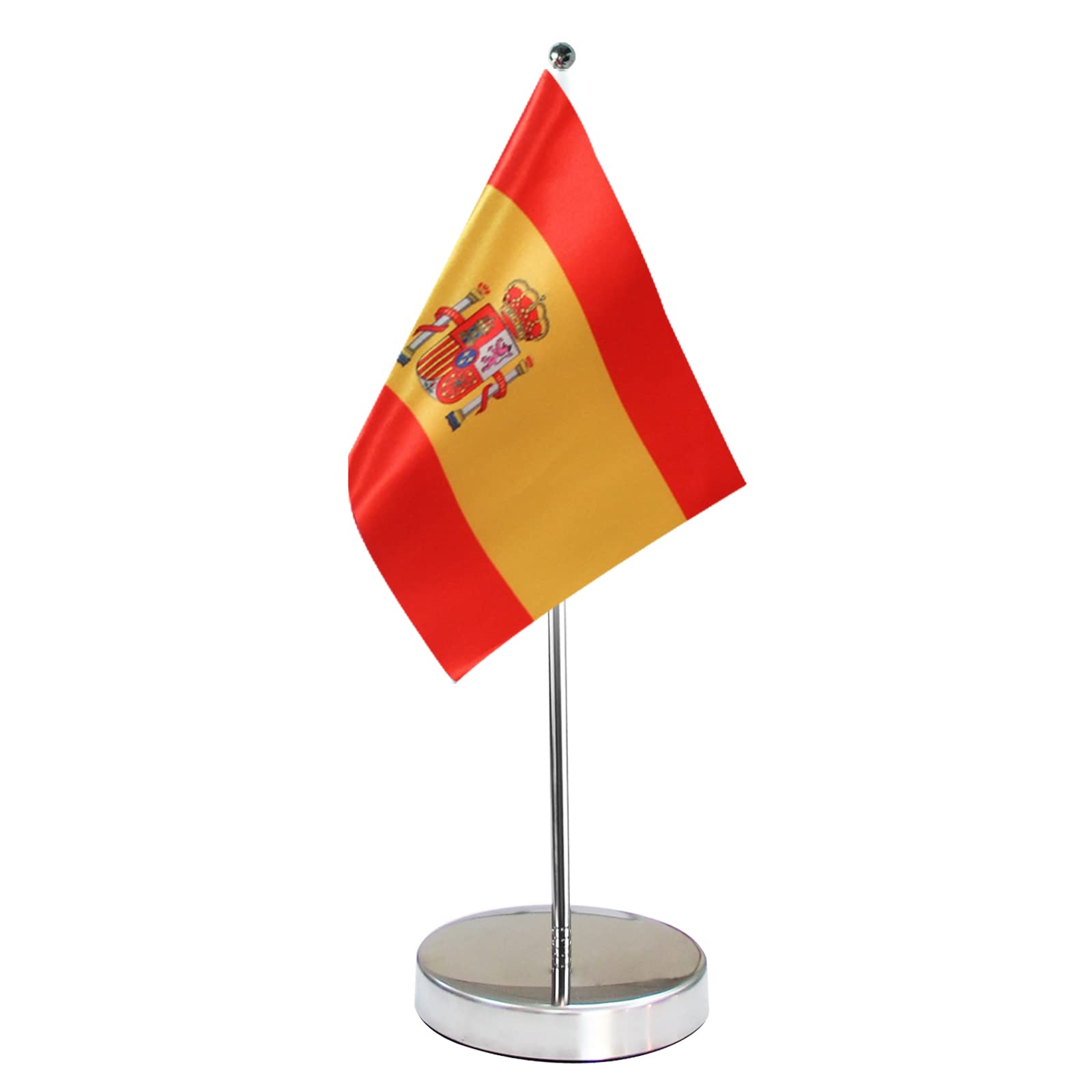 Spain Table Flag 9" x 6"- Spanish Desktop Desk Flag Table Display With Sticks & Bases