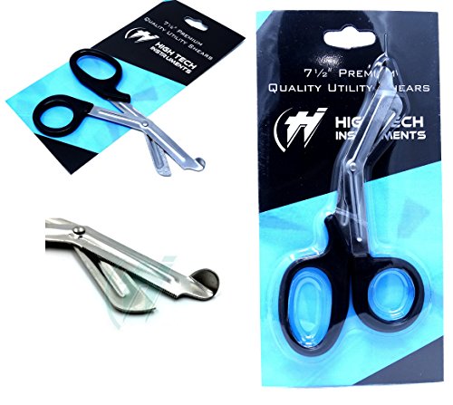 2 PCS ( BLACK & GREEN) PARAMEDIC UTILITY BANDAGE TRAUMA EMT EMS SHEARS SCISSORS 7.25 INCH STAINLESS STEEL ( HTI BRAND) - Thumbnail 2